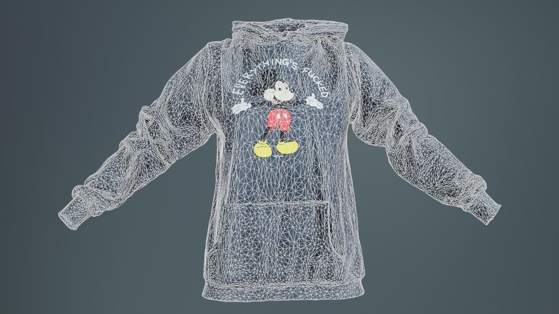 Everything Hoody Low-poly 3D model_9