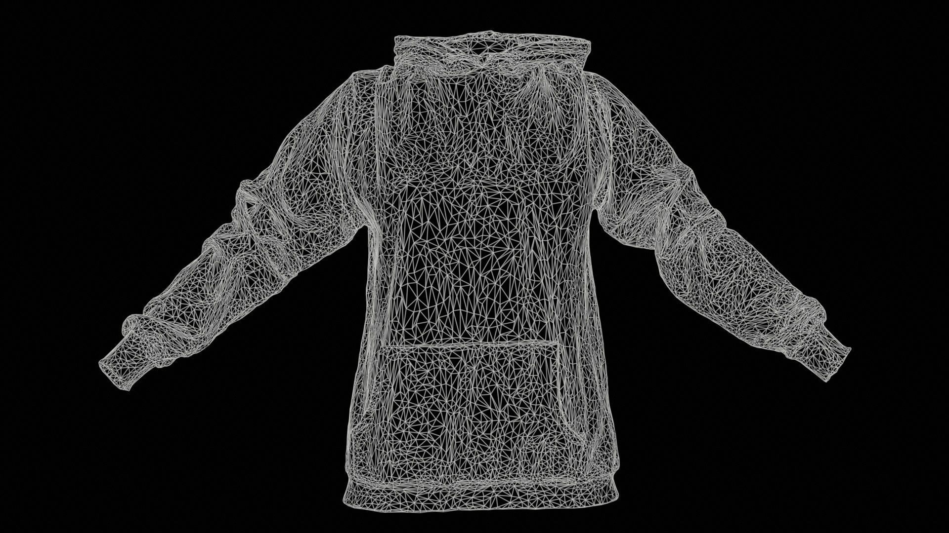 Everything Hoody Low-poly 3D model_11