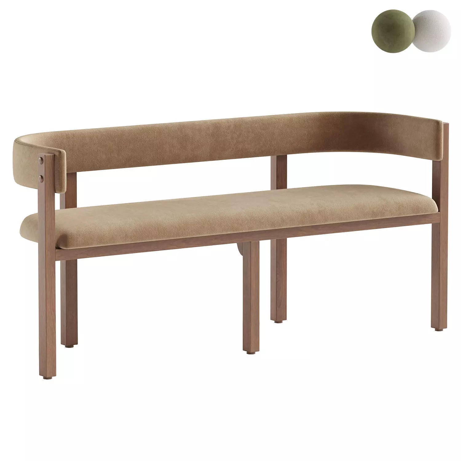 Raleigh Dining Bench 3D model
