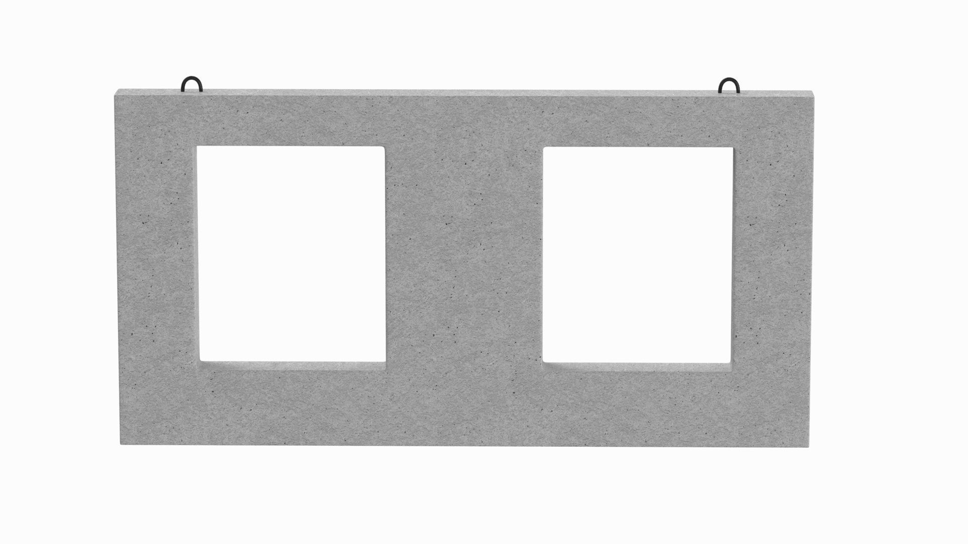 Concrete Wall Facade 3D model_1