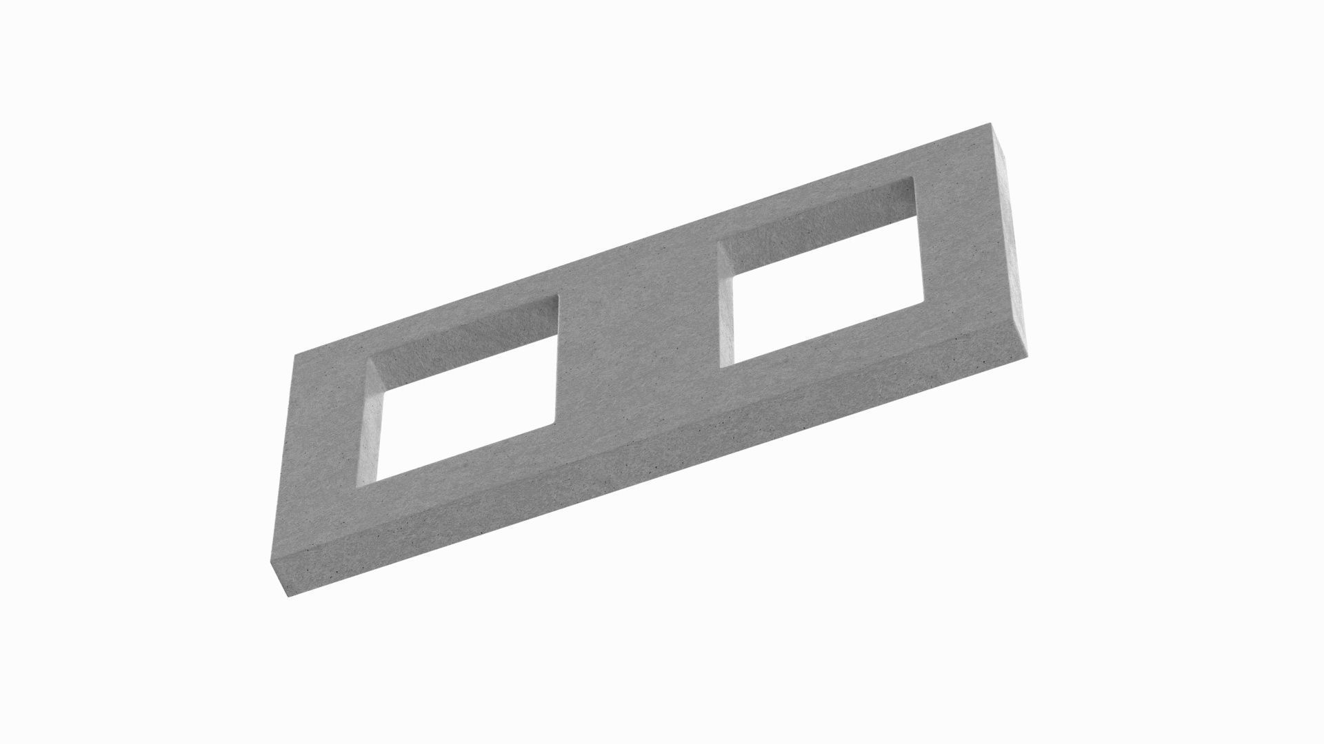 Concrete Wall Facade 3D model_5