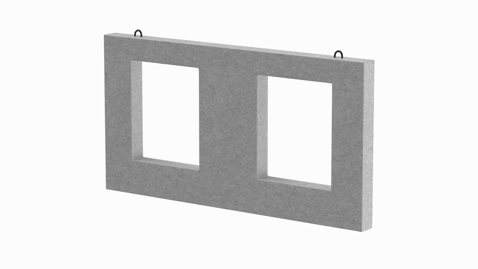Concrete Wall Facade 3D model_6