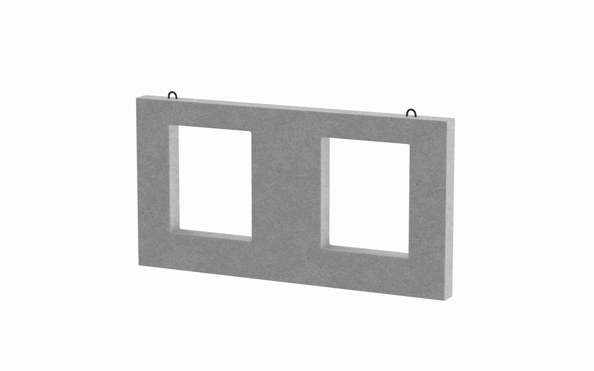 Concrete Wall Facade 3D model_0