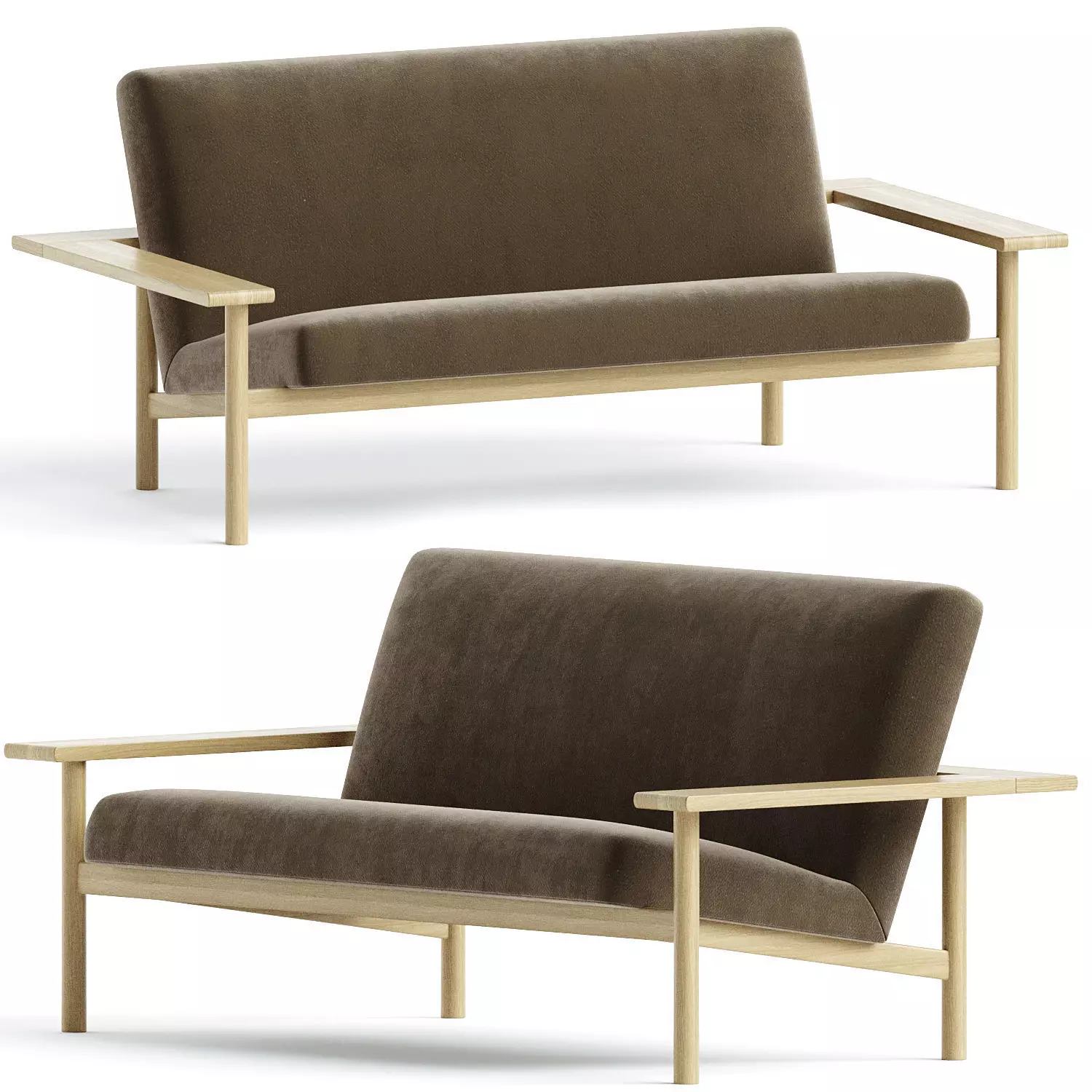 Kinoko sofa 2 seater Designer Mentsen 3D model_0