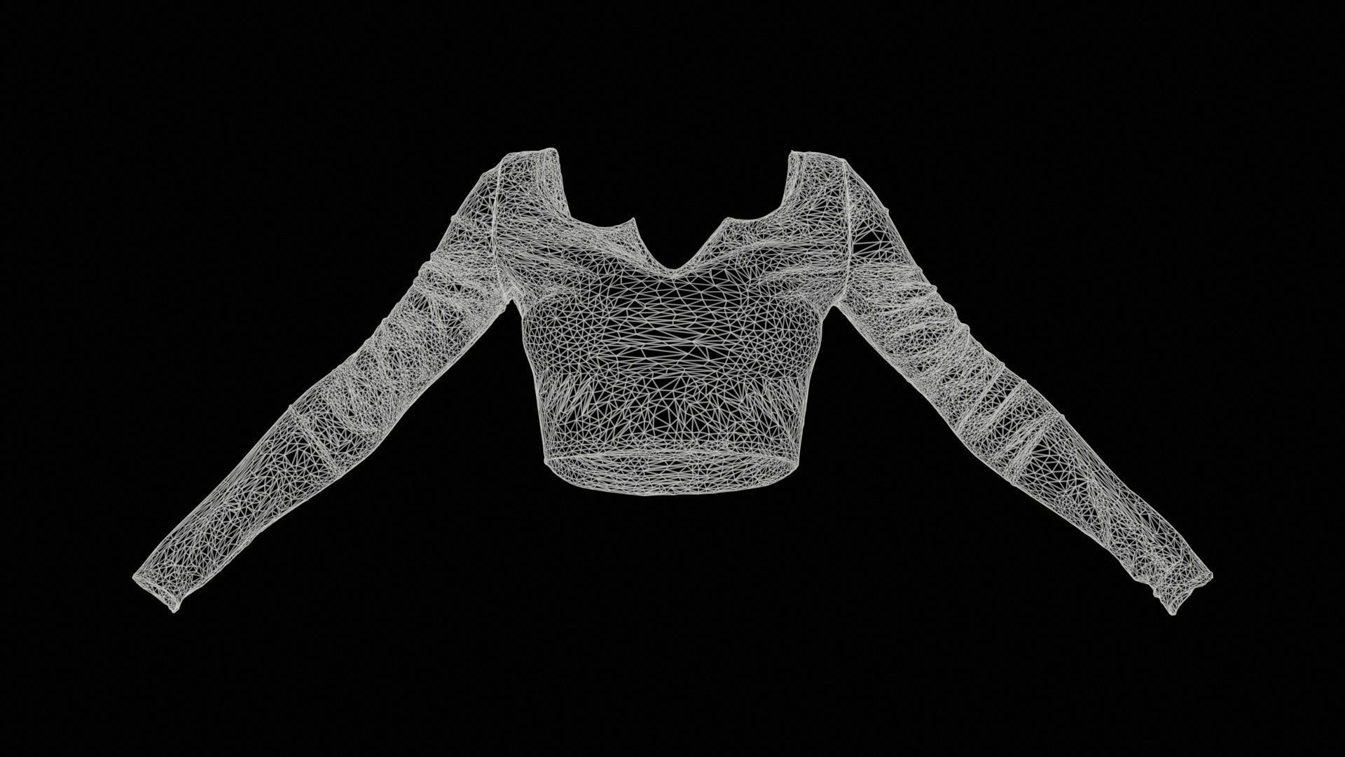 Fetish Biker Top Low-poly 3D model_11