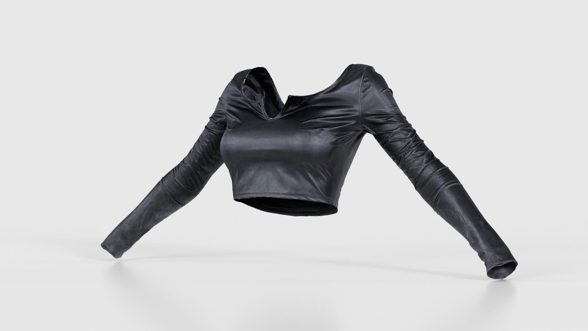 Fetish Biker Top Low-poly 3D model_26