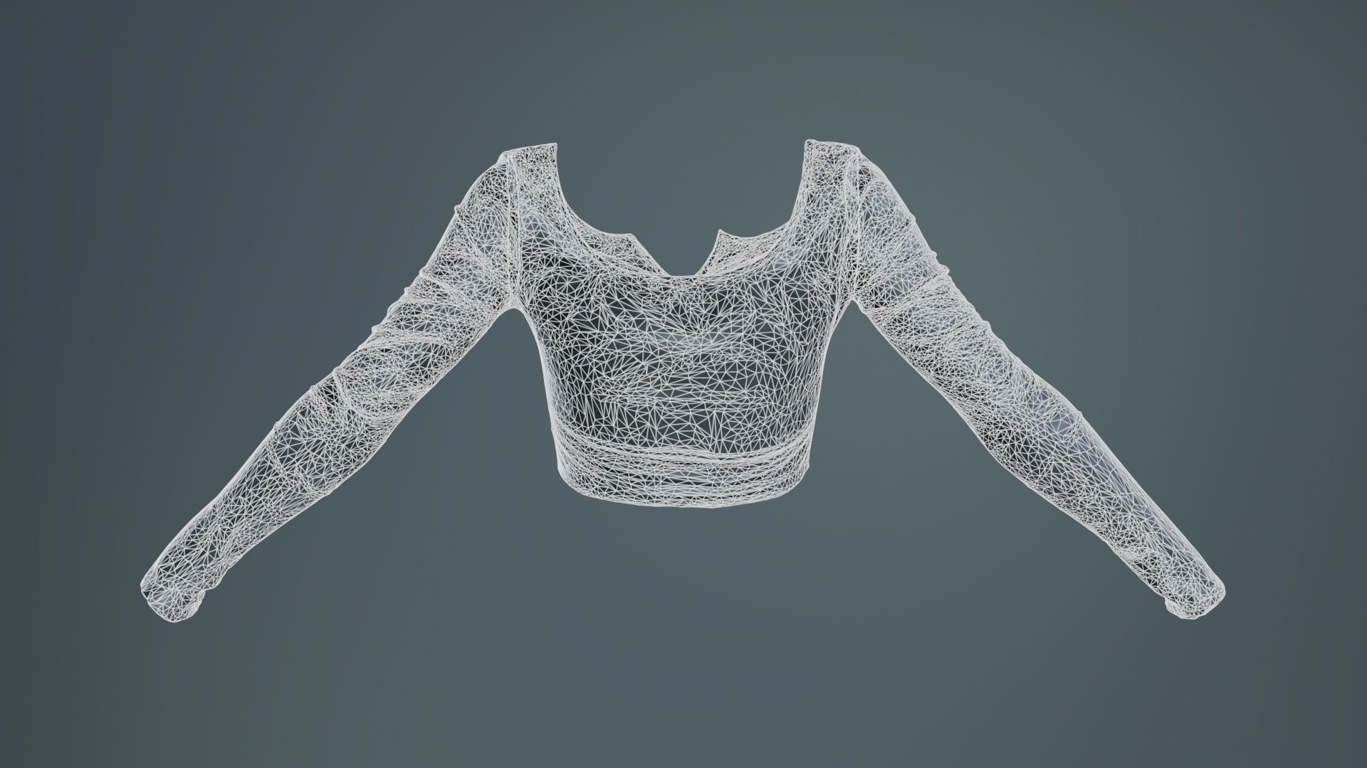 Fetish Biker Top Low-poly 3D model_10