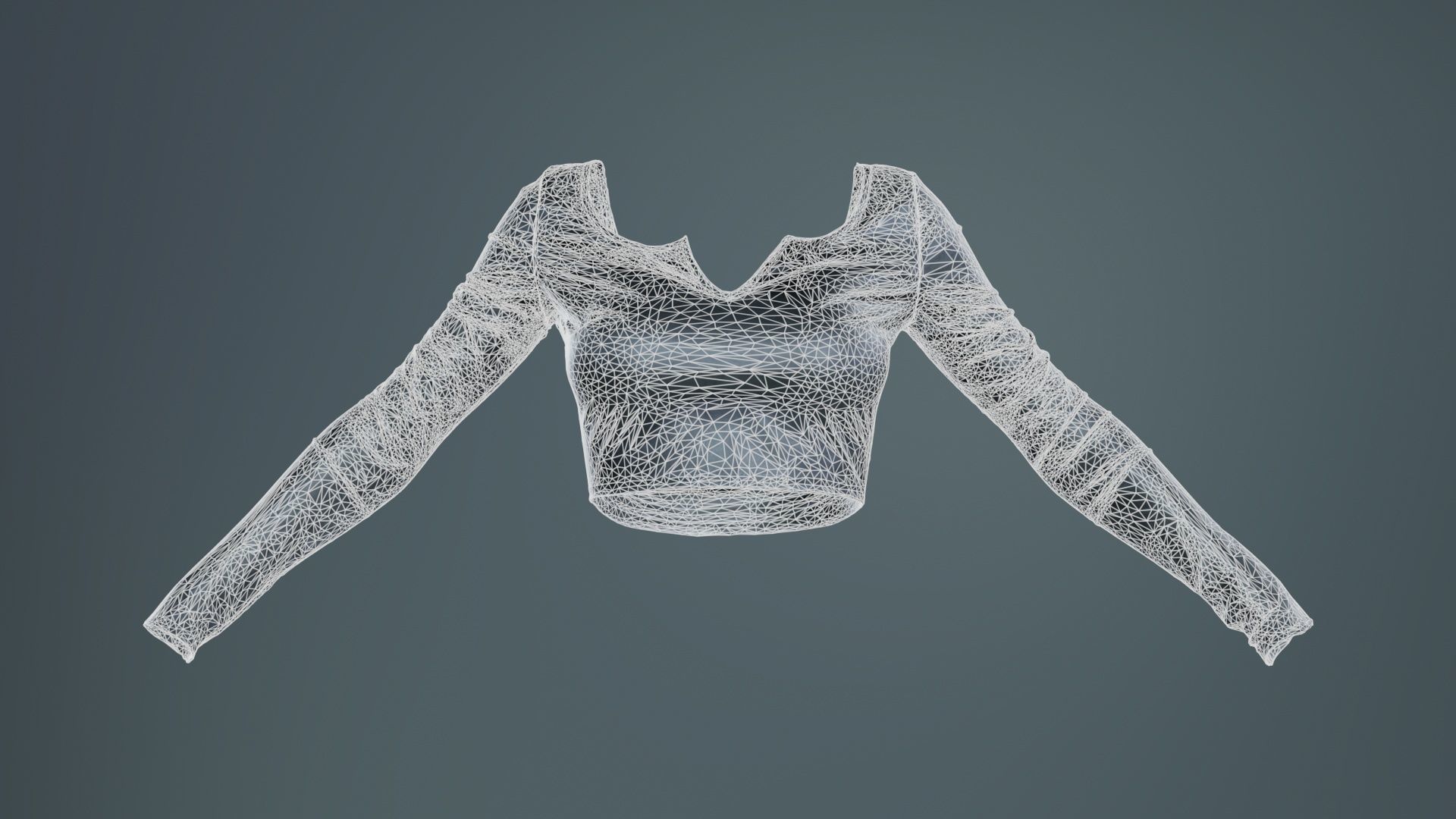 Fetish Biker Top Low-poly 3D model_9