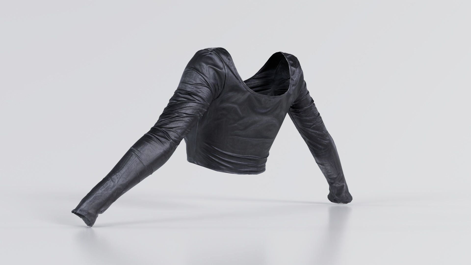 Fetish Biker Top Low-poly 3D model_5