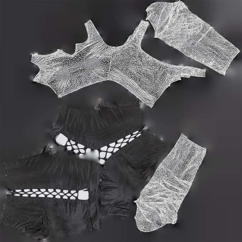 Fetish Biker Top Low-poly 3D model_14