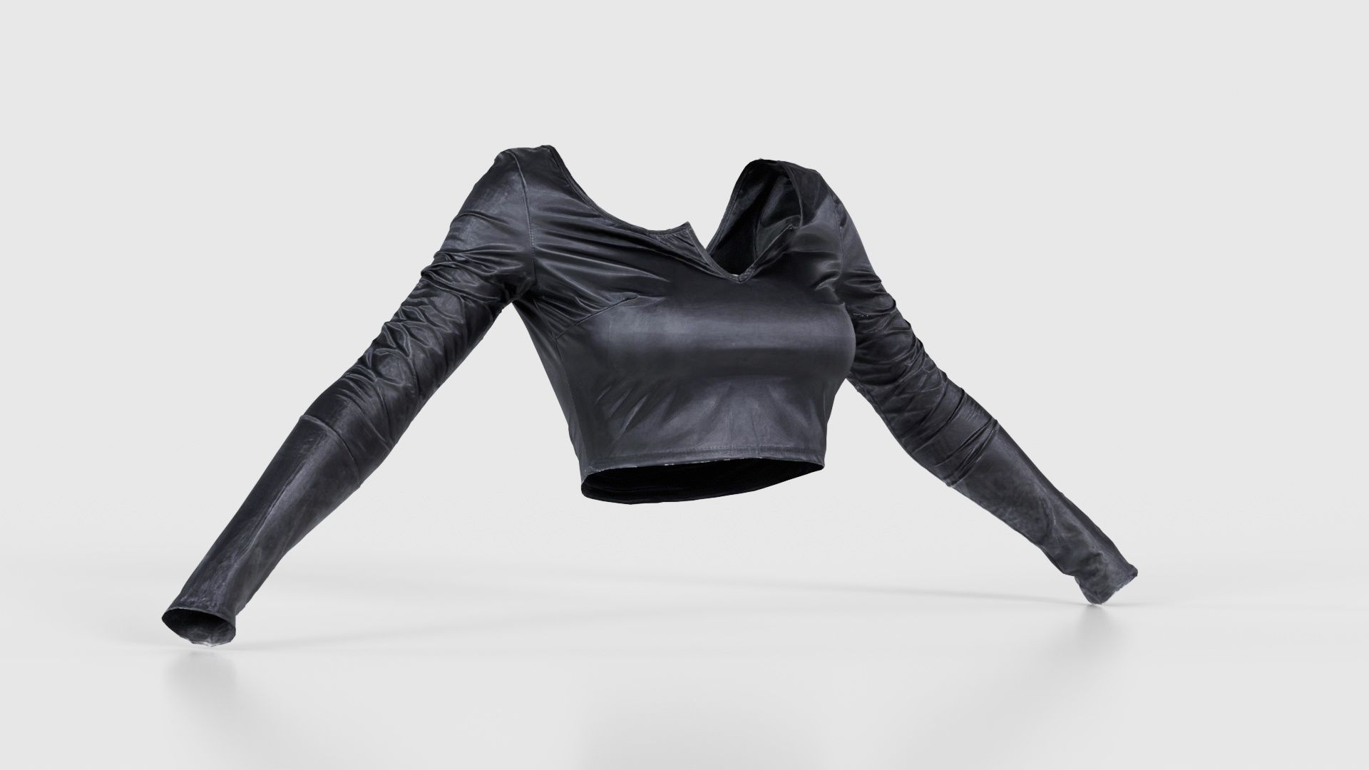 Fetish Biker Top Low-poly 3D model_16