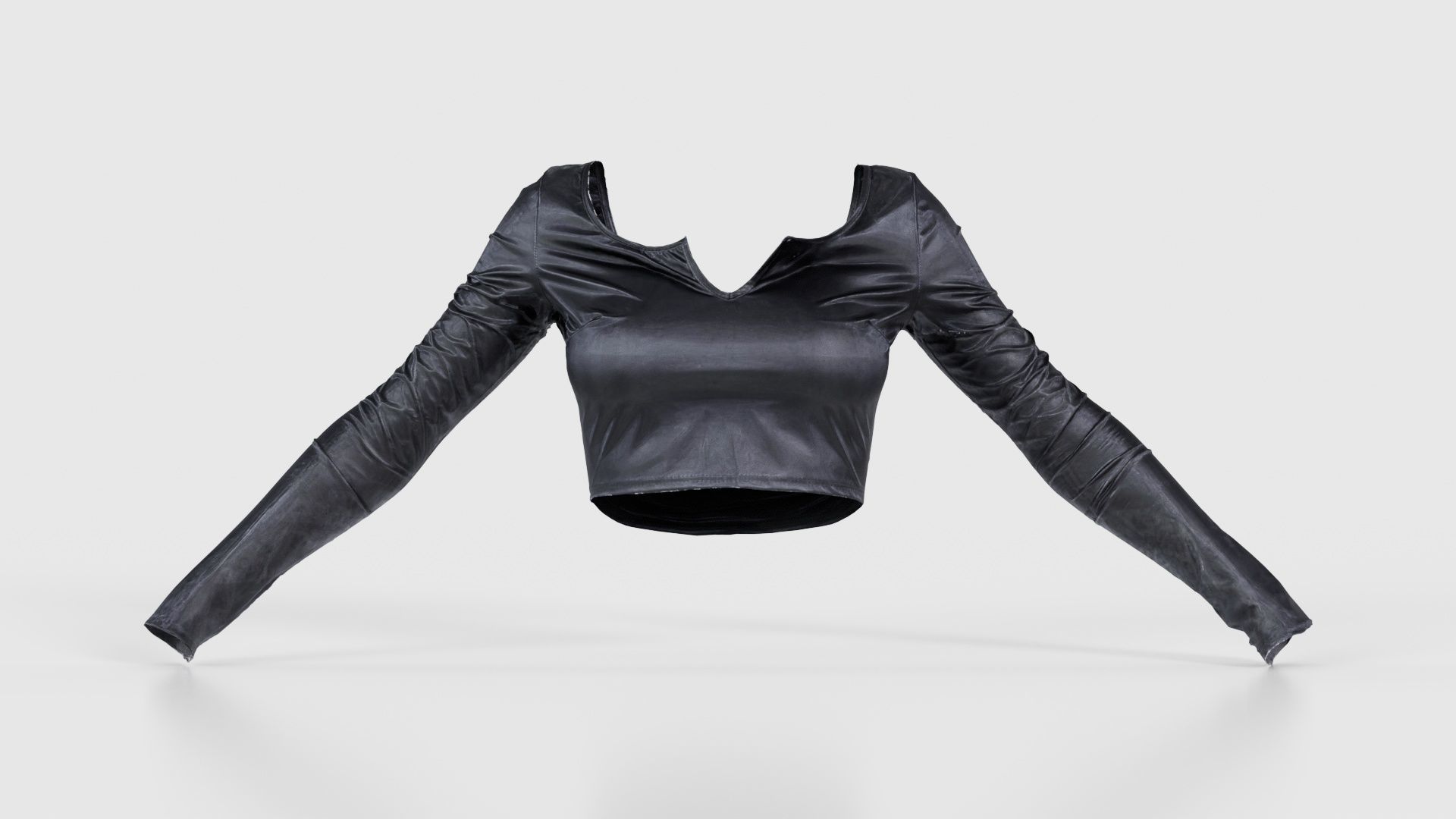 Fetish Biker Top Low-poly 3D model_15