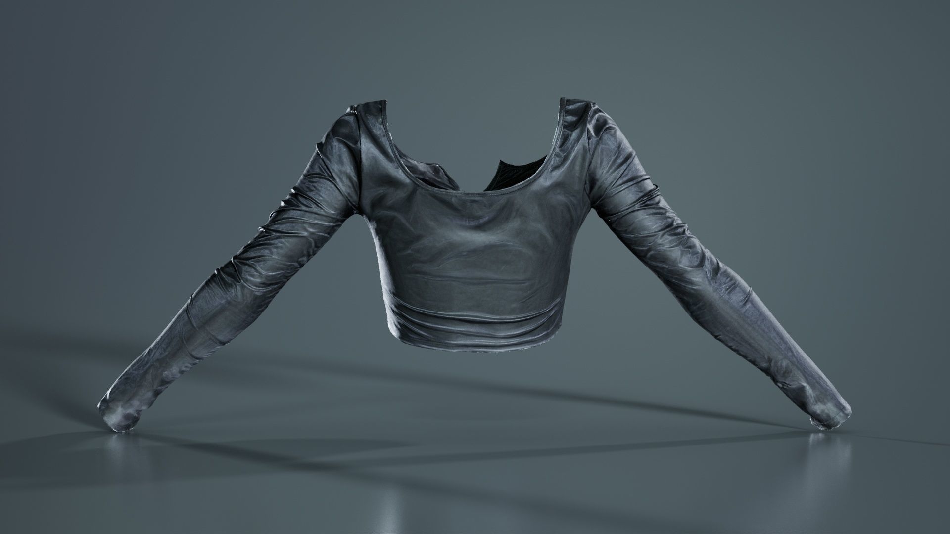 Fetish Biker Top Low-poly 3D model_2