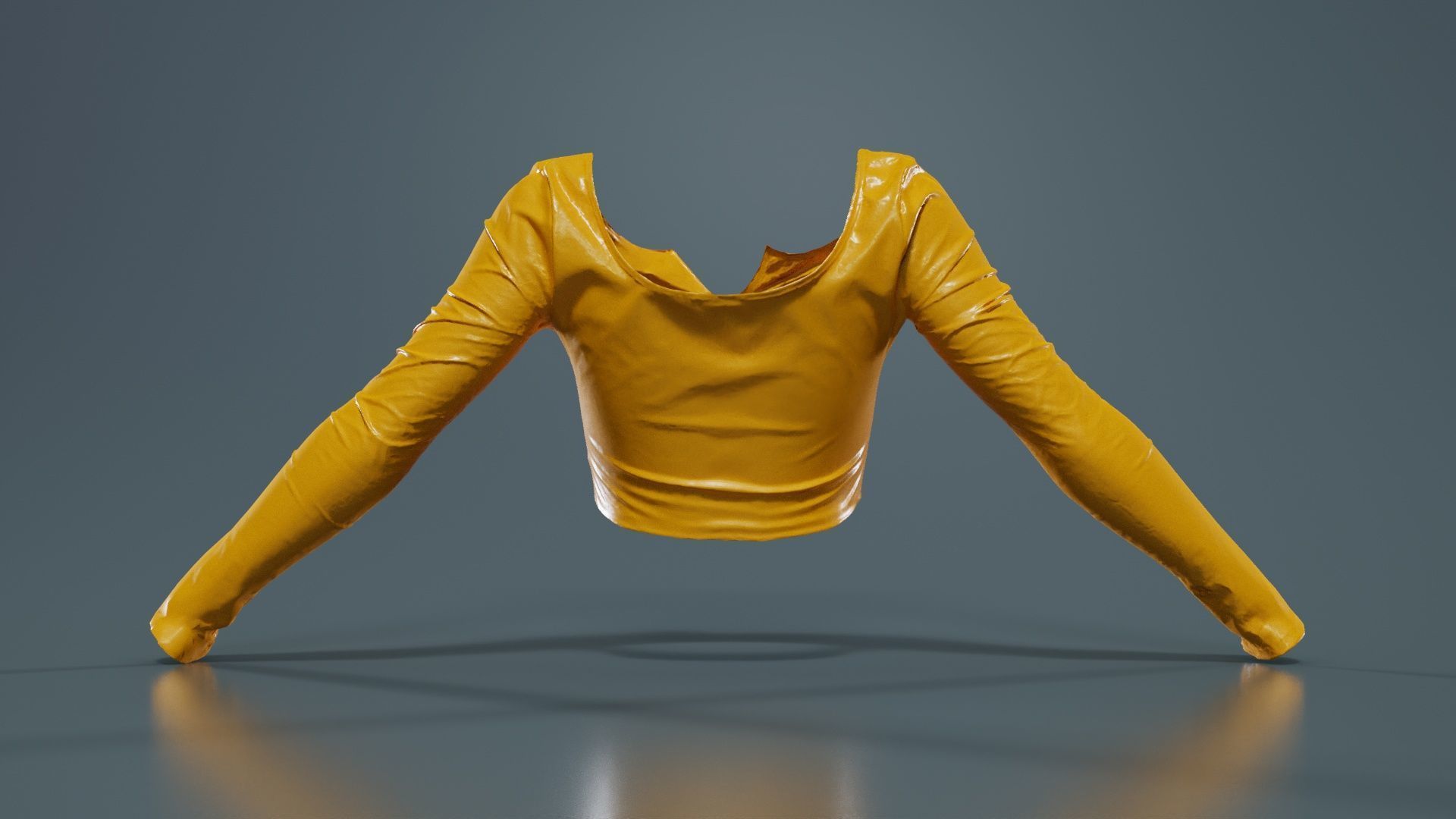 Fetish Biker Top Low-poly 3D model_13