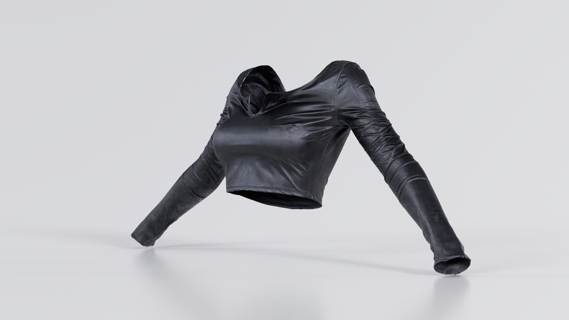 Fetish Biker Top Low-poly 3D model_1