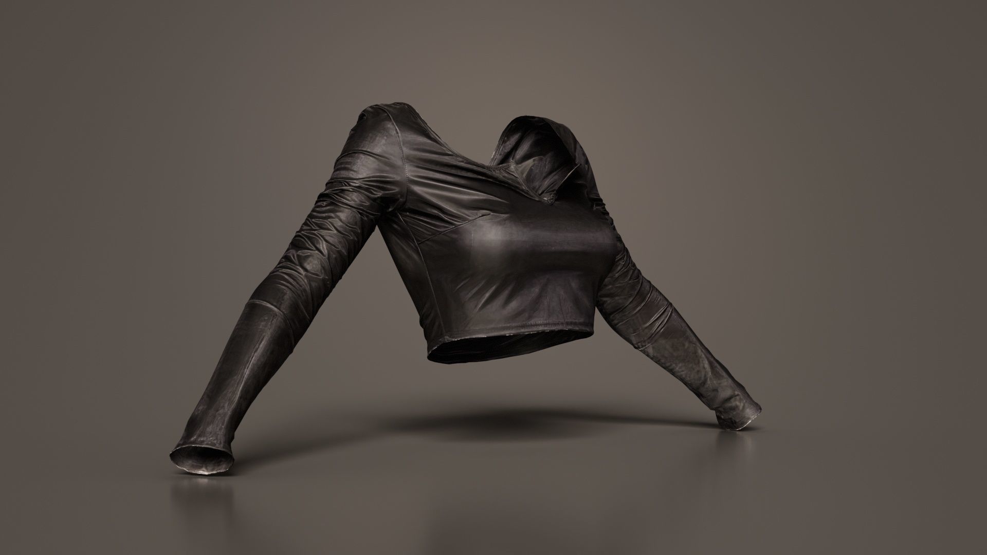 Fetish Biker Top Low-poly 3D model_4