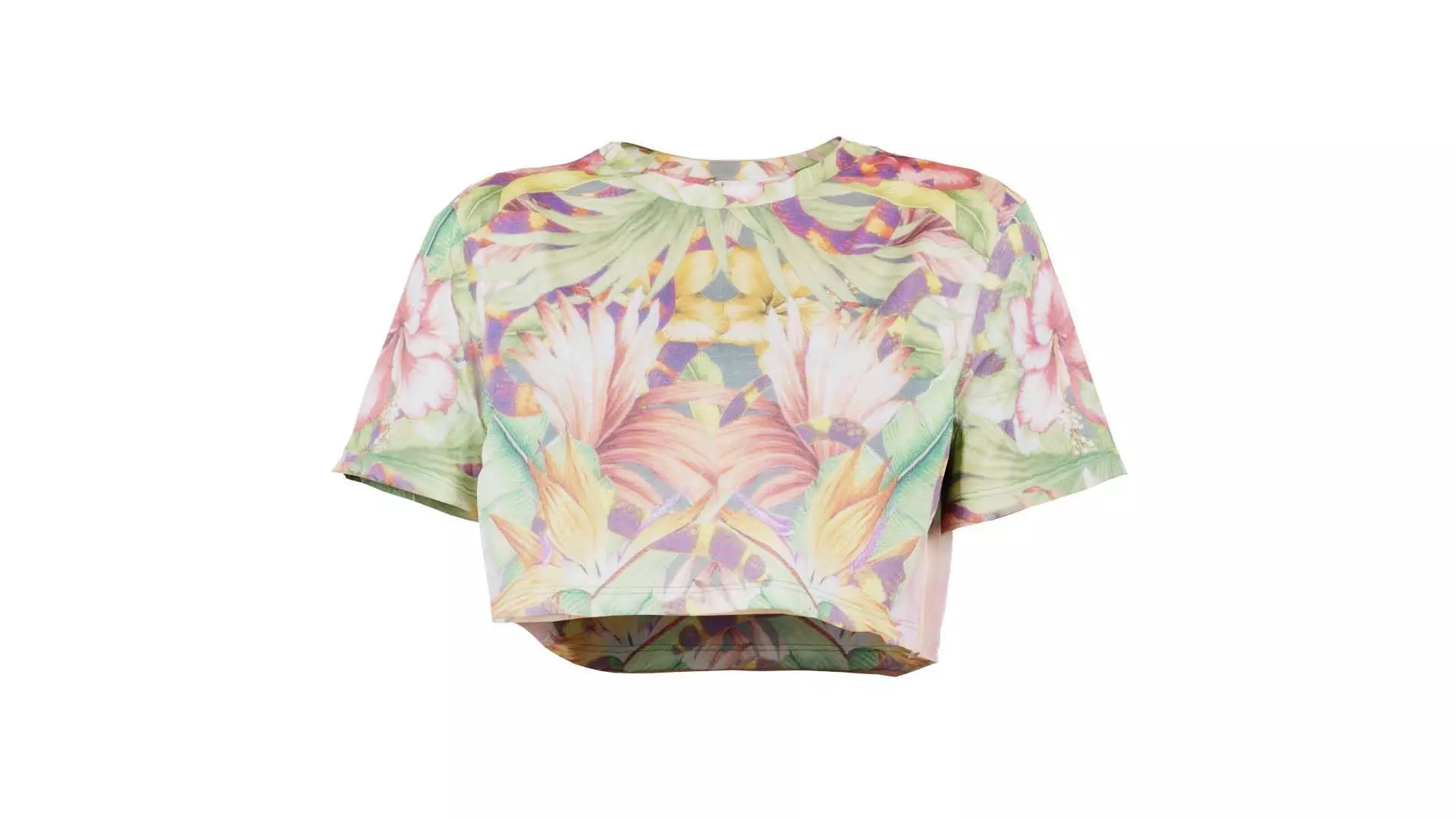 Flower Decorated Top Low-poly 3D model