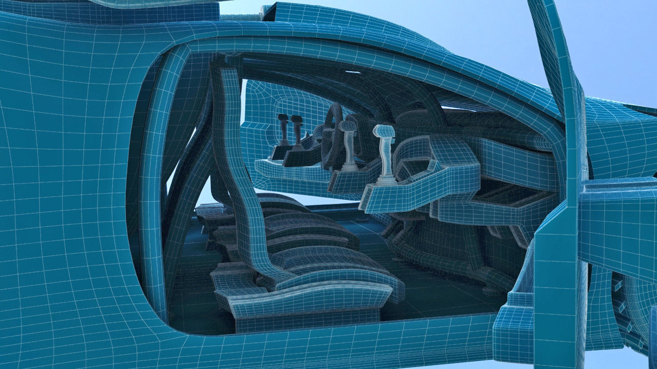 Futuristic Battle Car 3D model_32