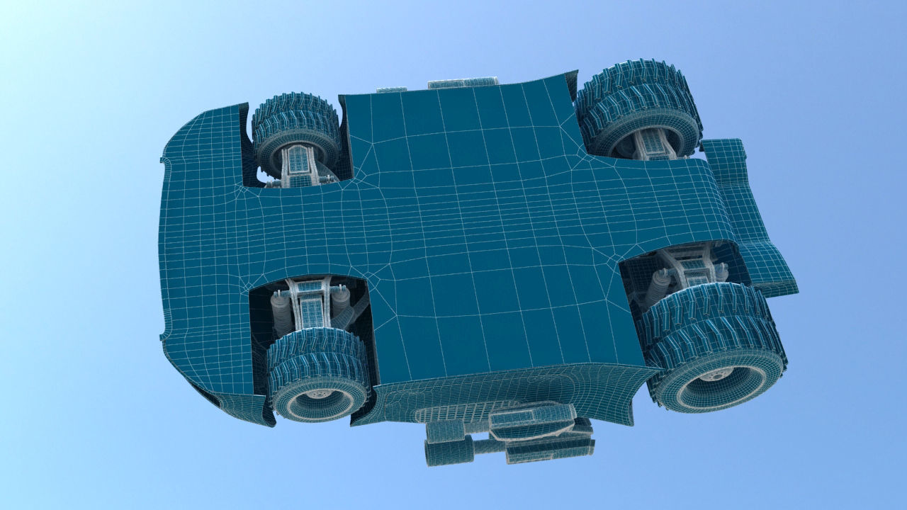 Futuristic Battle Car 3D model_31