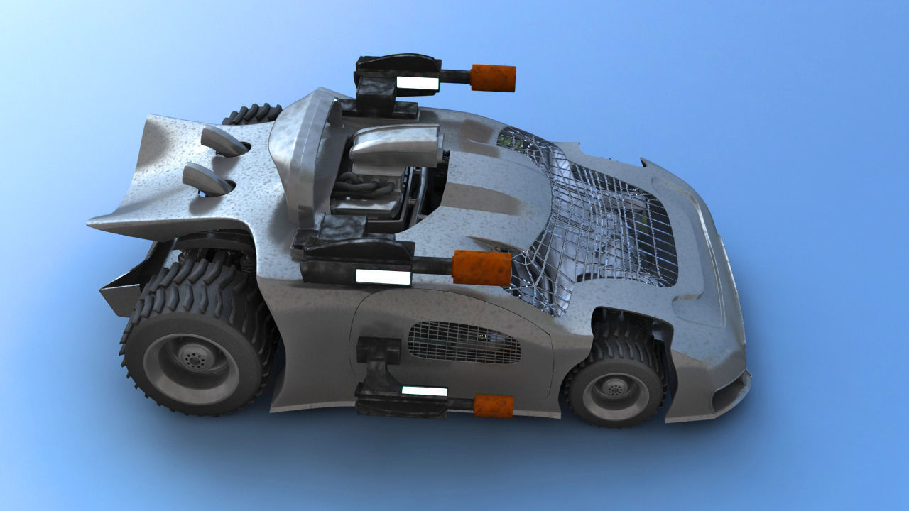 Futuristic Battle Car 3D model_13