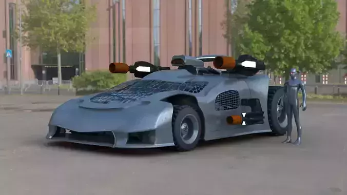Futuristic Battle Car