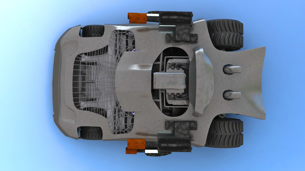 Futuristic Battle Car 3D model_19