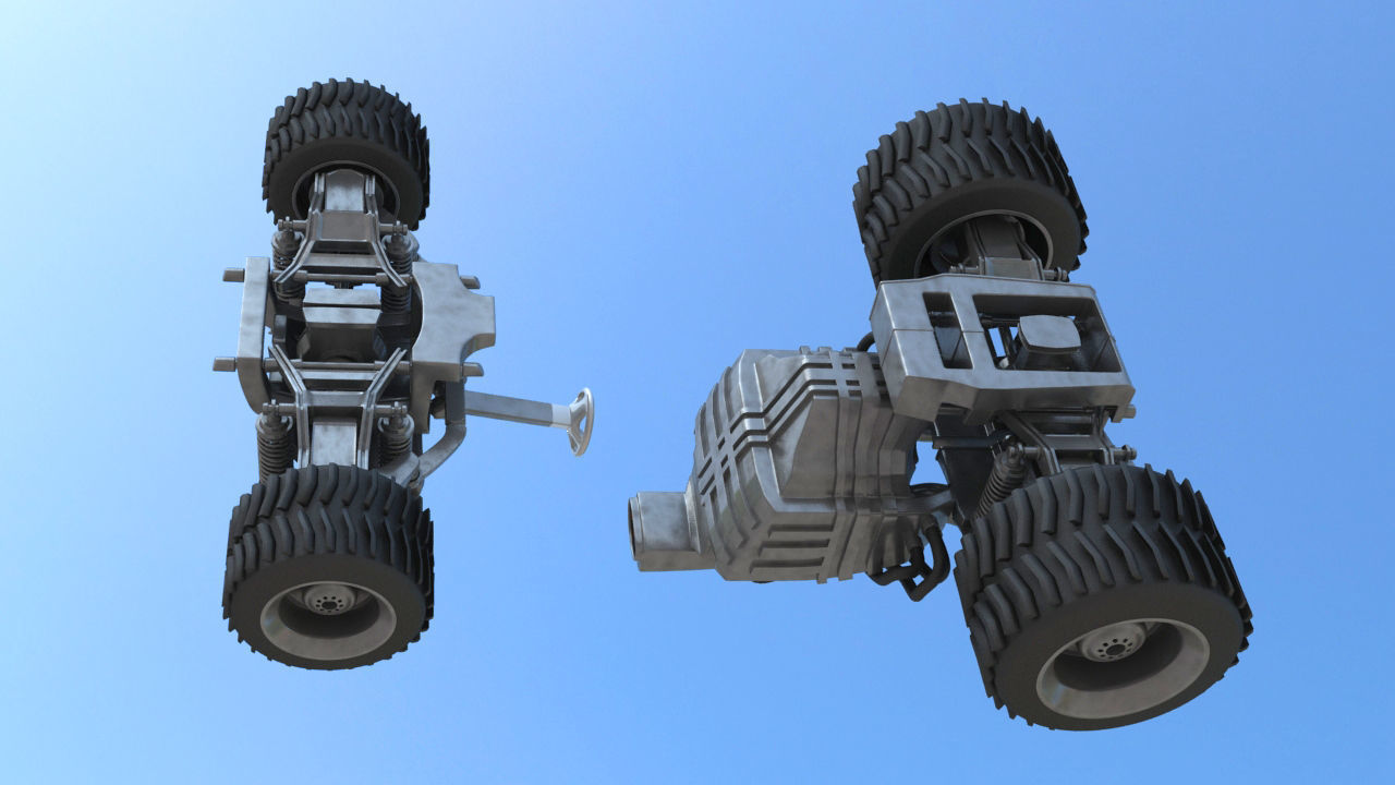 Futuristic Battle Car 3D model_22