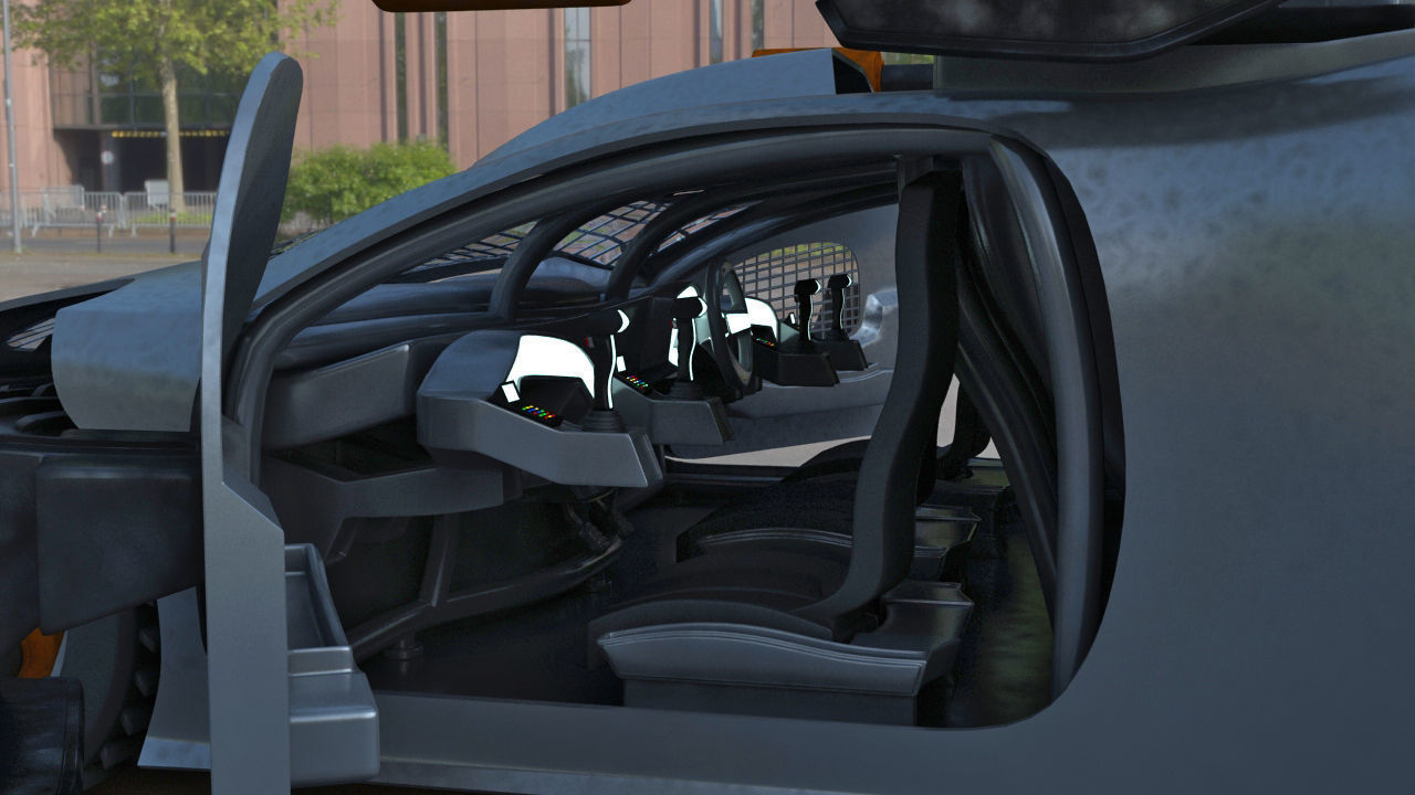 Futuristic Battle Car 3D model_10