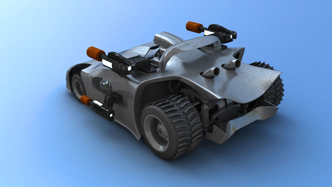 Futuristic Battle Car 3D model_16