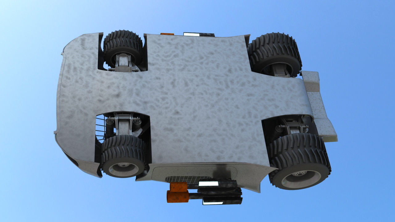 Futuristic Battle Car 3D model_20