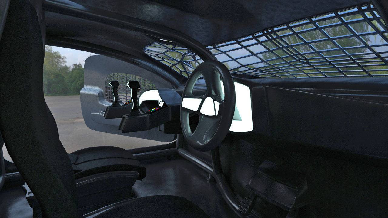 Futuristic Battle Car 3D model_11