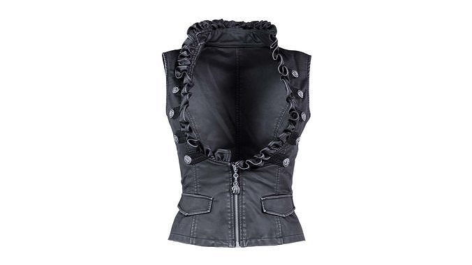 Frils Leather Vest Low-poly 3D model