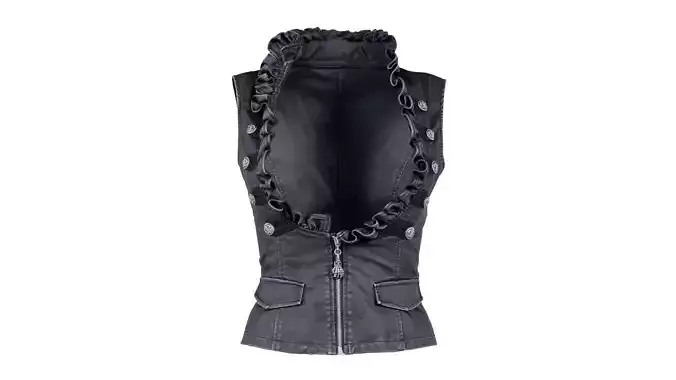 Frils Leather Vest