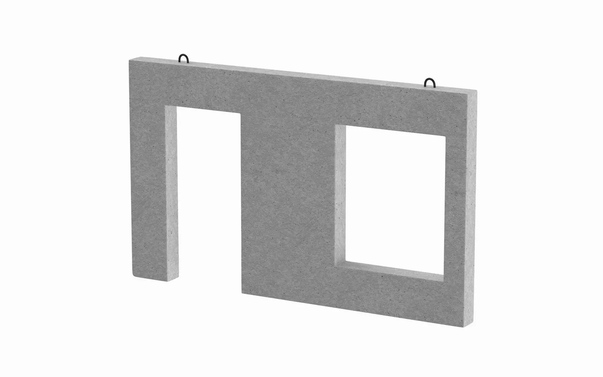 Concrete Wall Facade 3D model_0
