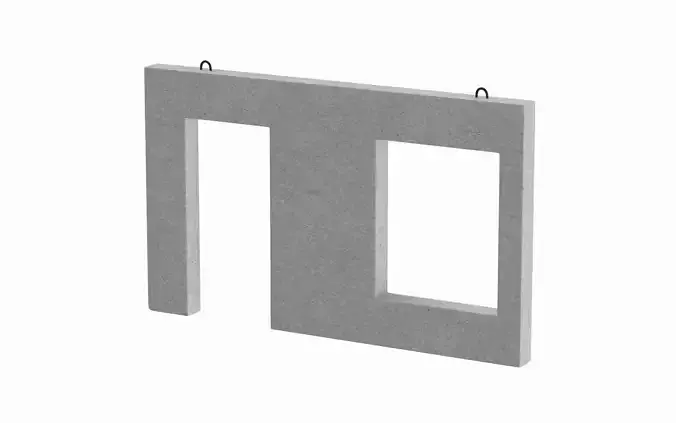 Concrete Wall Facade 3D model Concrete Wall Facade 3D model