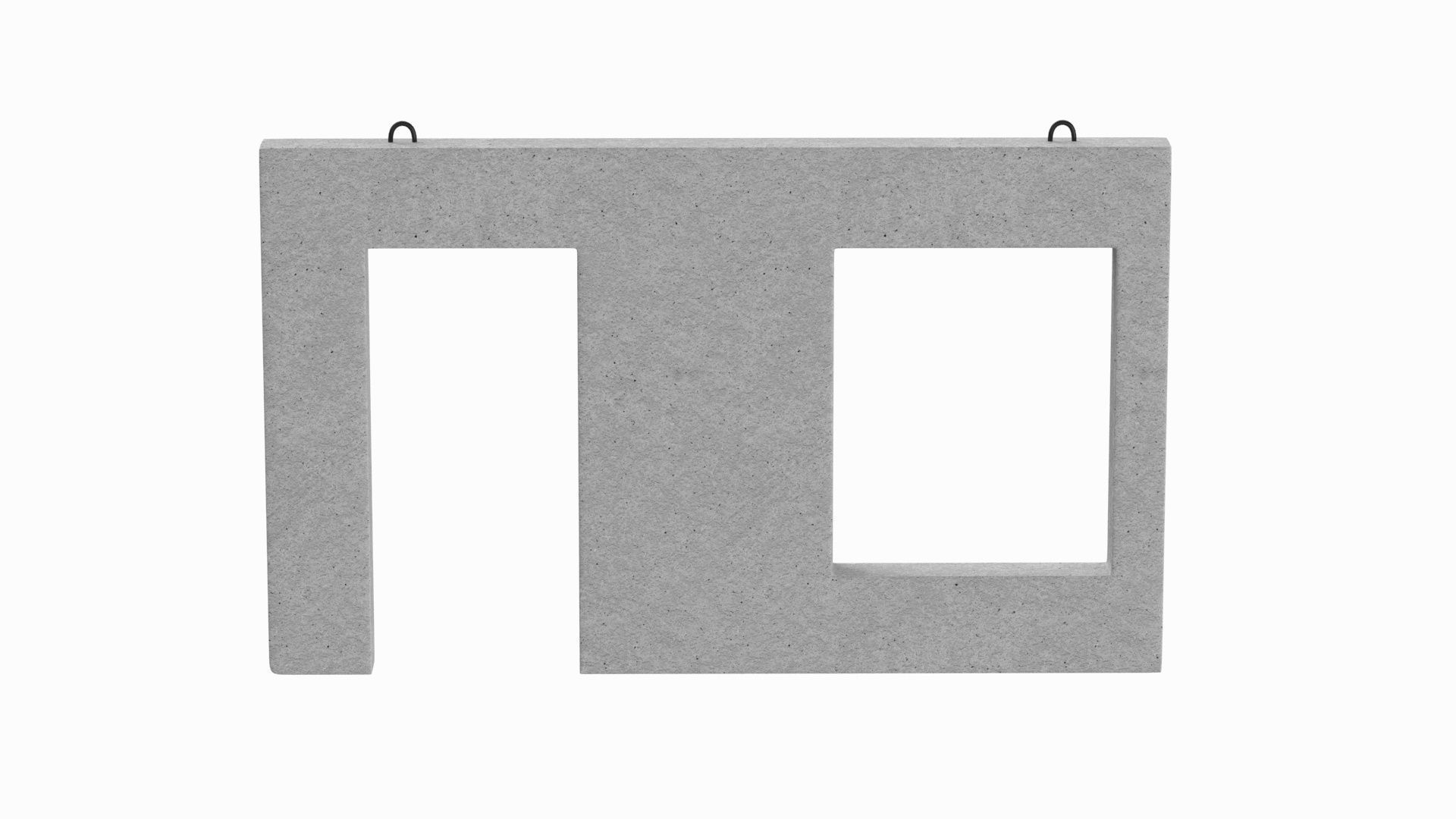 Concrete Wall Facade 3D model_2