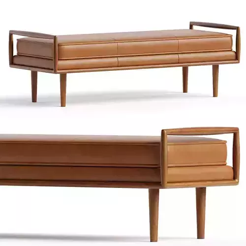 WestElm Nico Leather Bench