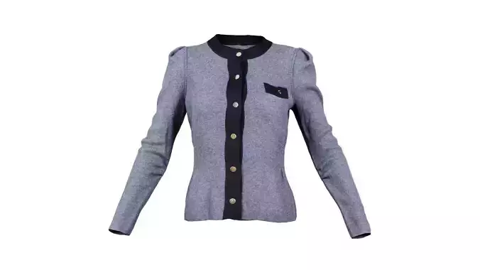 Grey Chest Pocket Top Pull