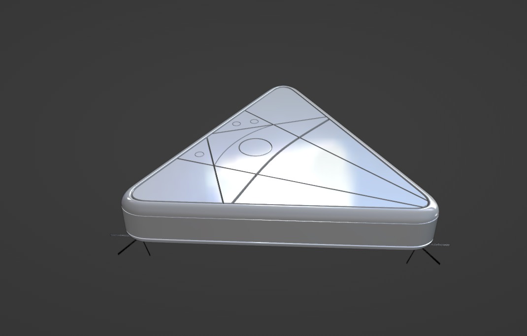 Robotic vacuum cleaner Low-poly 3D model_5