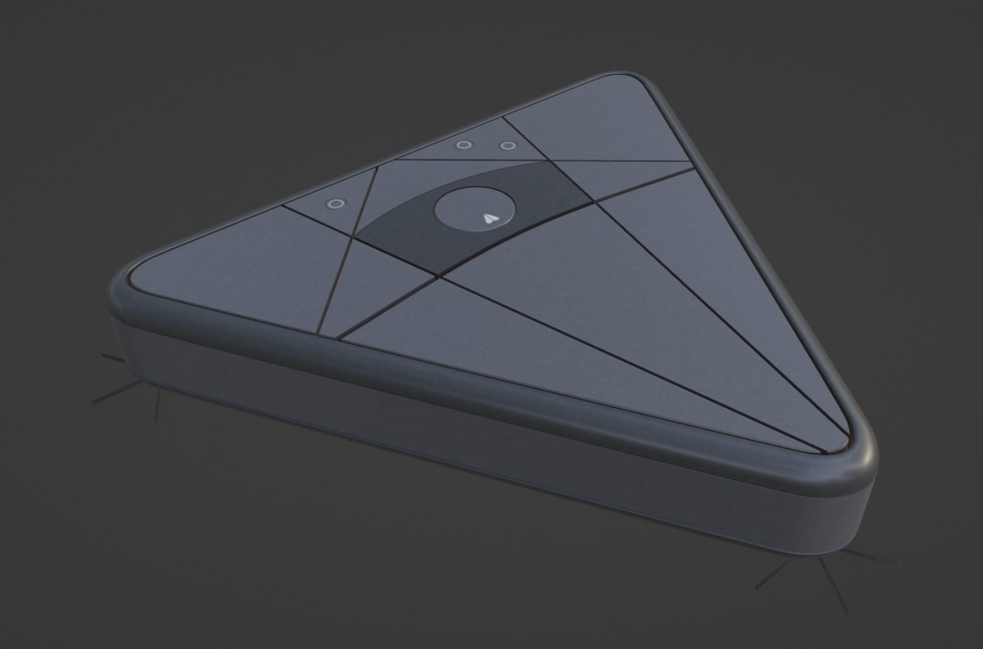 Robotic vacuum cleaner Low-poly 3D model_1