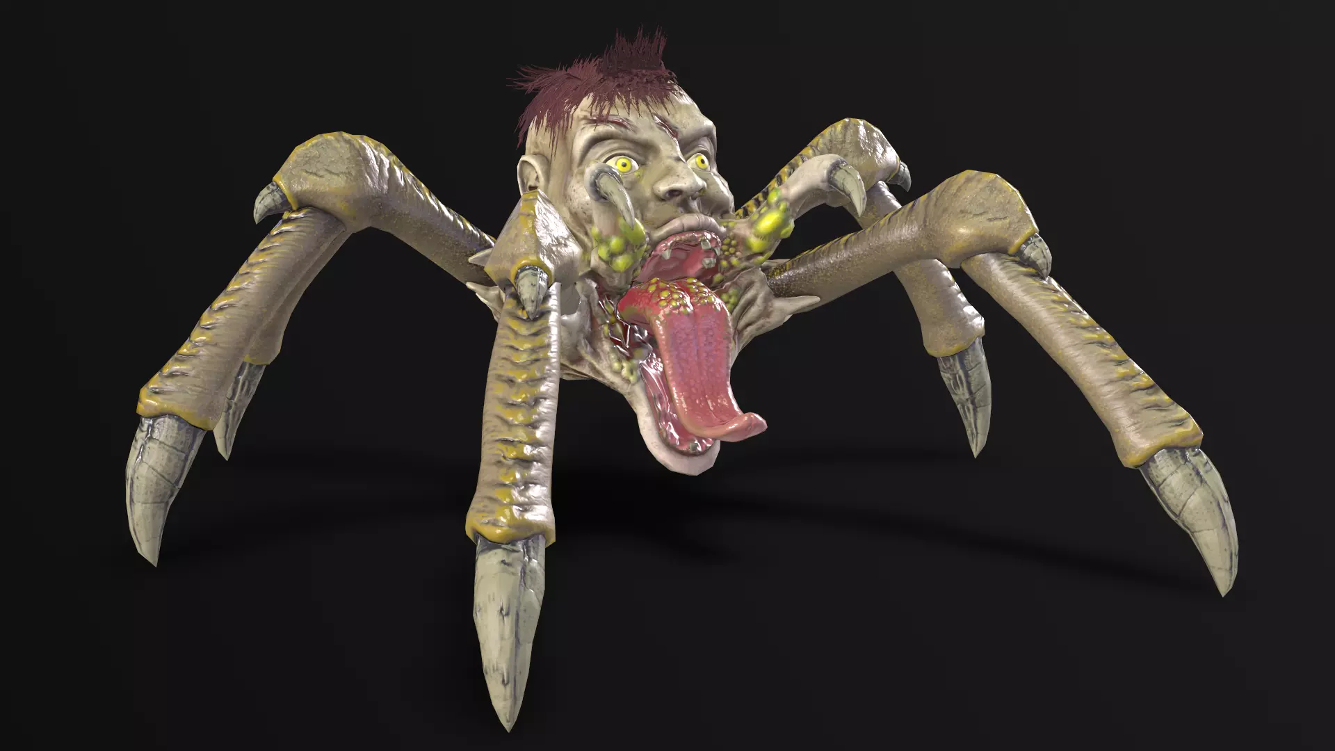 Spider Head Low-poly 3D model_0