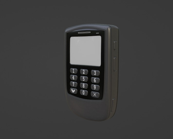 Pager Low-poly 3D model_1