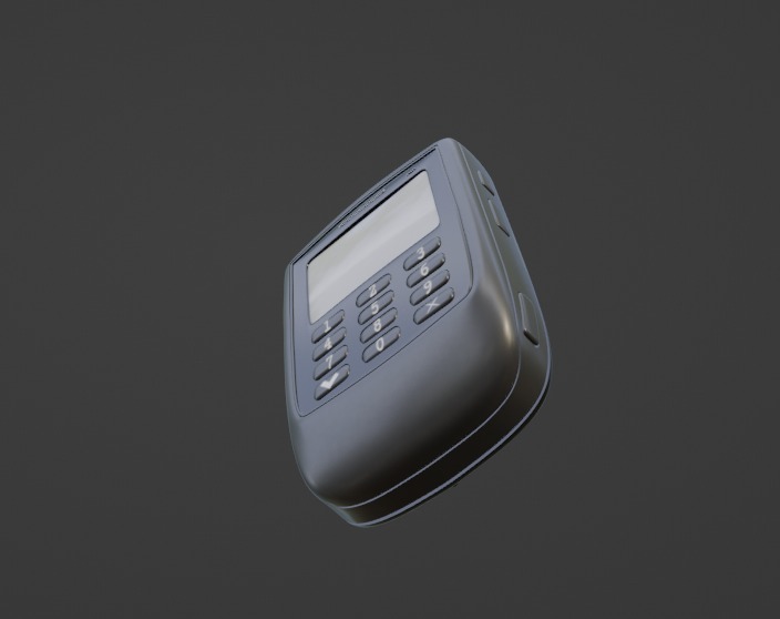 Pager Low-poly 3D model_4