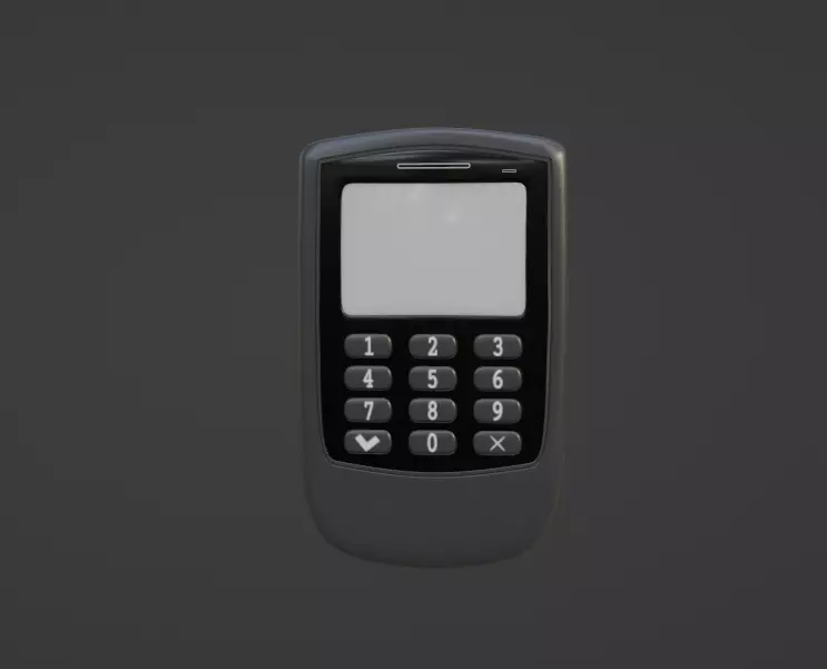 Pager Low-poly 3D model_0