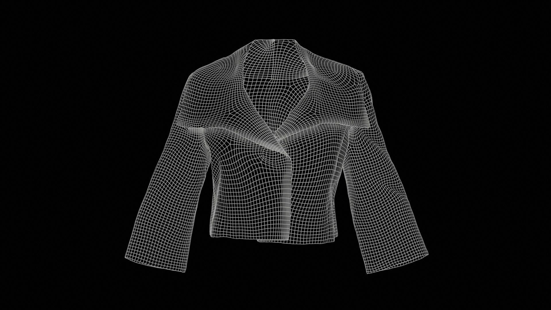 Mini Stylish Jacket Top Low-poly 3D model_11