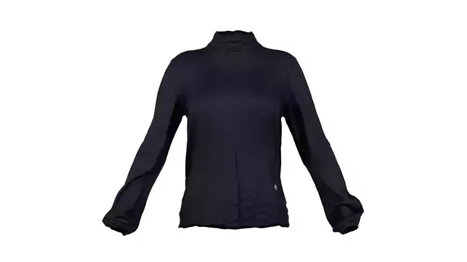 Neck Button Dark Top