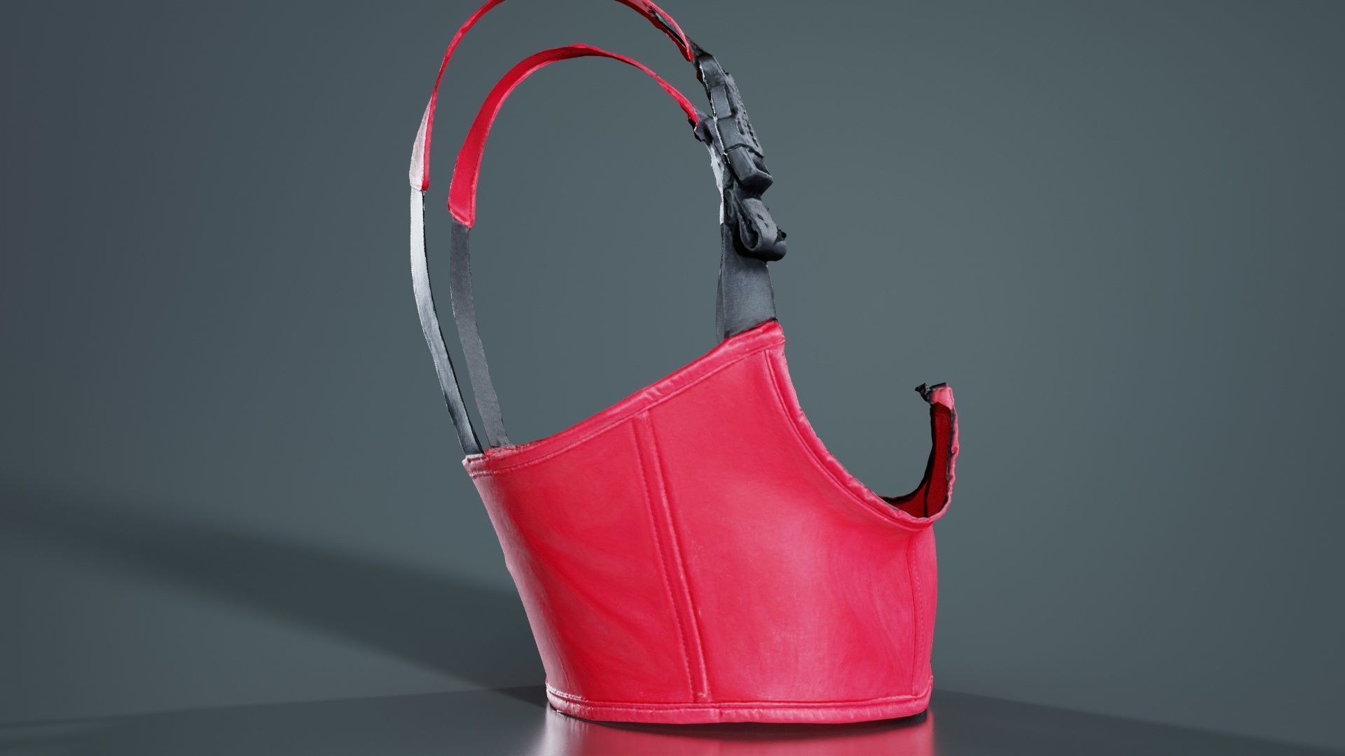 Open Buckle Top Low-poly 3D model_2