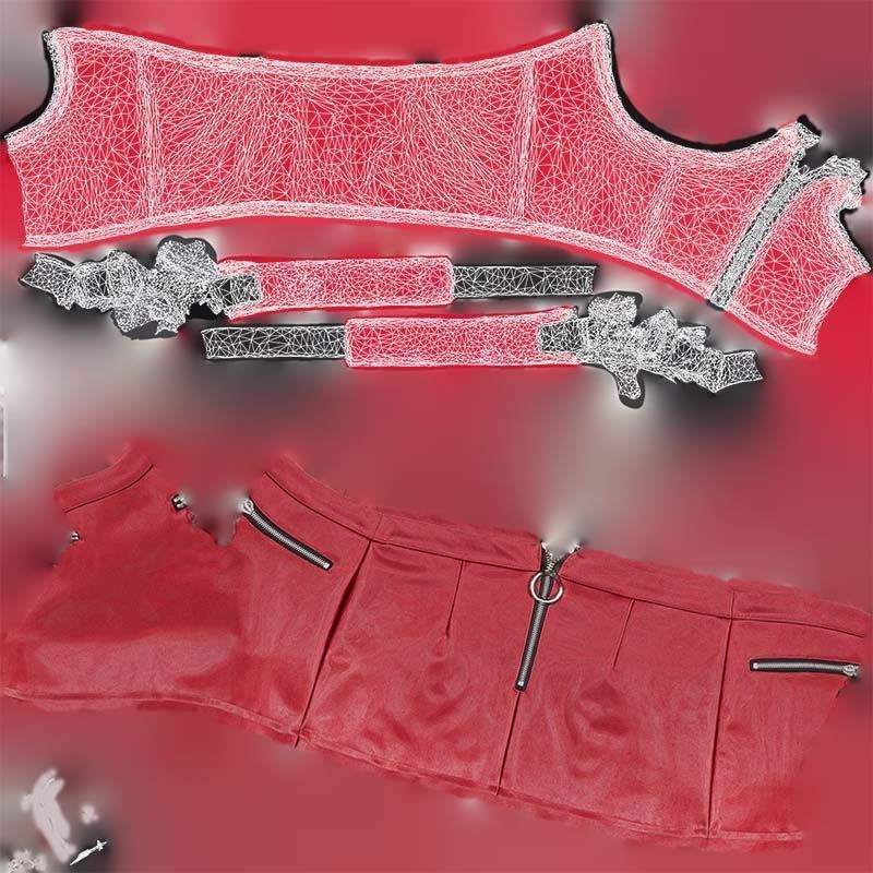 Open Buckle Top Low-poly 3D model_14