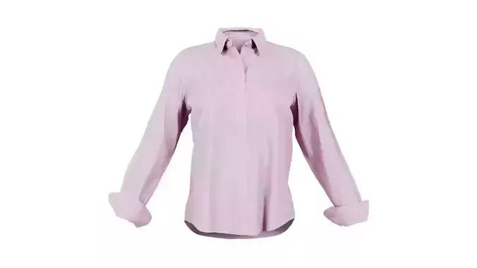 Pink Simple Shirt Low-poly 3D model