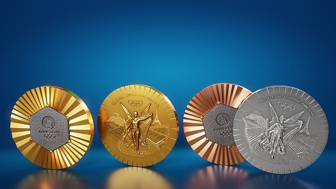 Paris 2024 Olympic Medal 3D print model